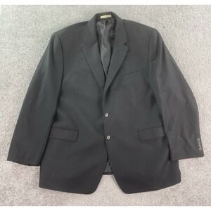 Ralph Lauren Suit Jacket 53 L Black Wool Cashmere Solid Designer Premium LRL